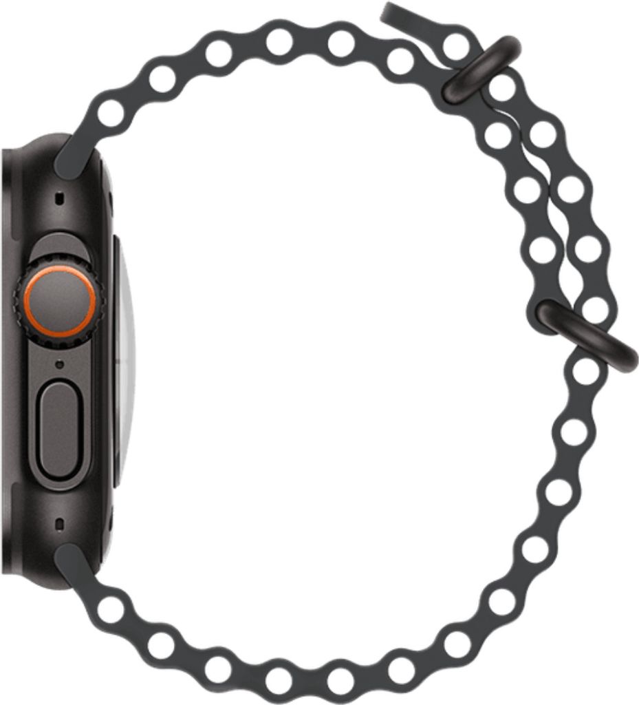 Apple Watch Ultra 2 (2024) Titánovo čierny náramok Ocean Obrázok produktu 4