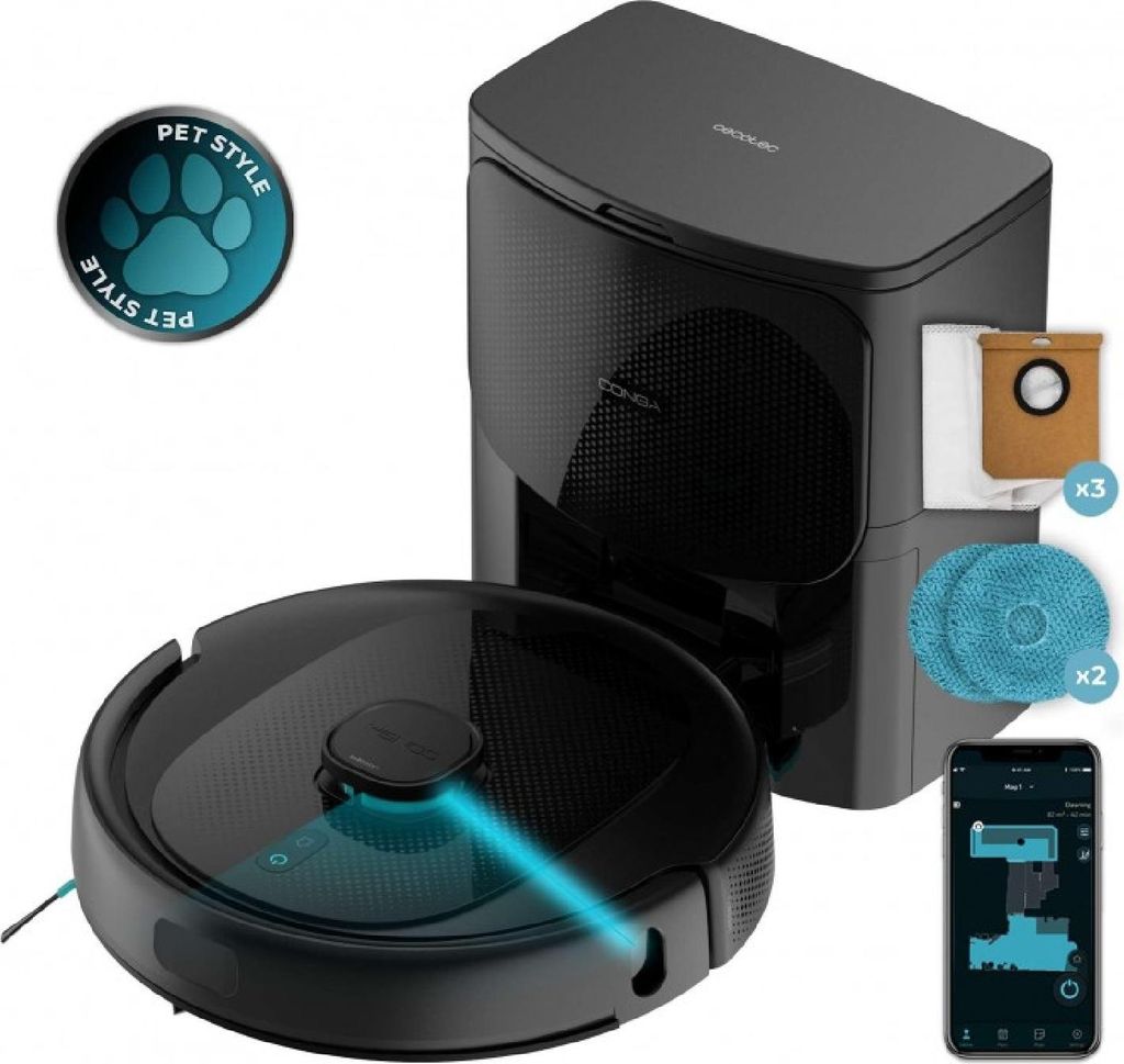 Cecotec Conga 9590 Spin Revolution Ultra Power Home 3 l Schwarz