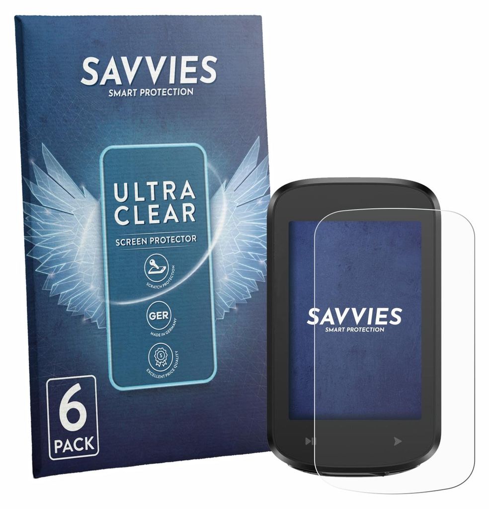 6x Für iGPSPORT BSC100MAX Schutzfolie Savvies Displayschutz Display Schutz Folie Klar Transparent
