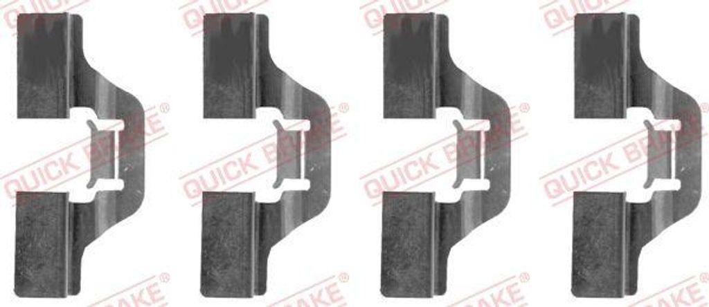 QUICK BRAKE 109-1211 Zubehörsatz, Scheibenbremsbeläge OE kompatibel mit A2, A3 8L, TT, Berlingo, C2, C3, C4, C4er, DS3, DS4, Crossland X, 1007, ...