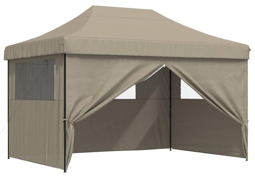 vidaXL Party-Zelt Taupe 279 x 410 x 315 cm Oxford-Stoff