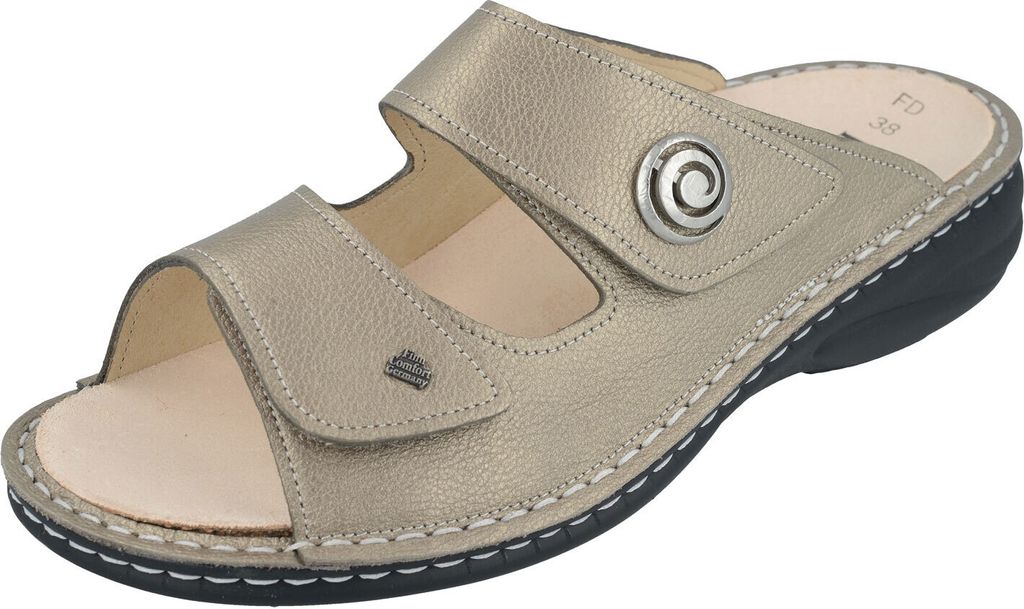 Finn Comfort Komfort Pantoletten Damen 31383138383734 Gold Produktbild 