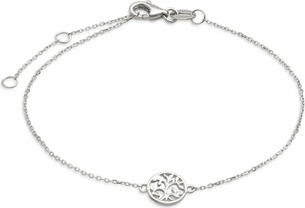Bracelet Or Blanc 9K Arbre de Vie Xenox Symbolic - Finition Précieuse