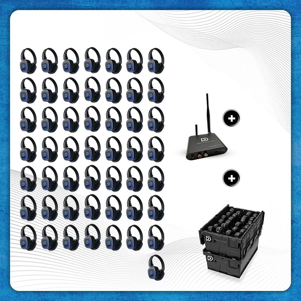 Pro Box FD-Pro 50. Premium Silent Disco pro kit, T80 Pro Bluetooth zender met storage box