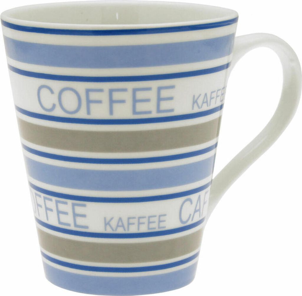 Jean Products Kaffeebecher Tasse Kaffee Becher Teetasse Porzellan Blau 300 ml