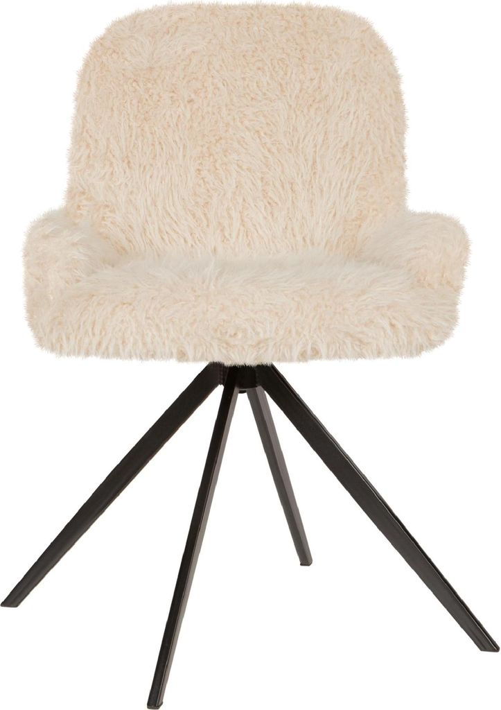 PTMD - Leander Esszimmerstuhl - Beige - 58 x 53,5 x 83,5 cm