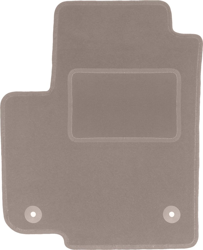 Fahrerfußmatte Velours beige passend für Suzuki SX4 I (2006-2014, Schrägheck) – mit Befestigungen – passgenau