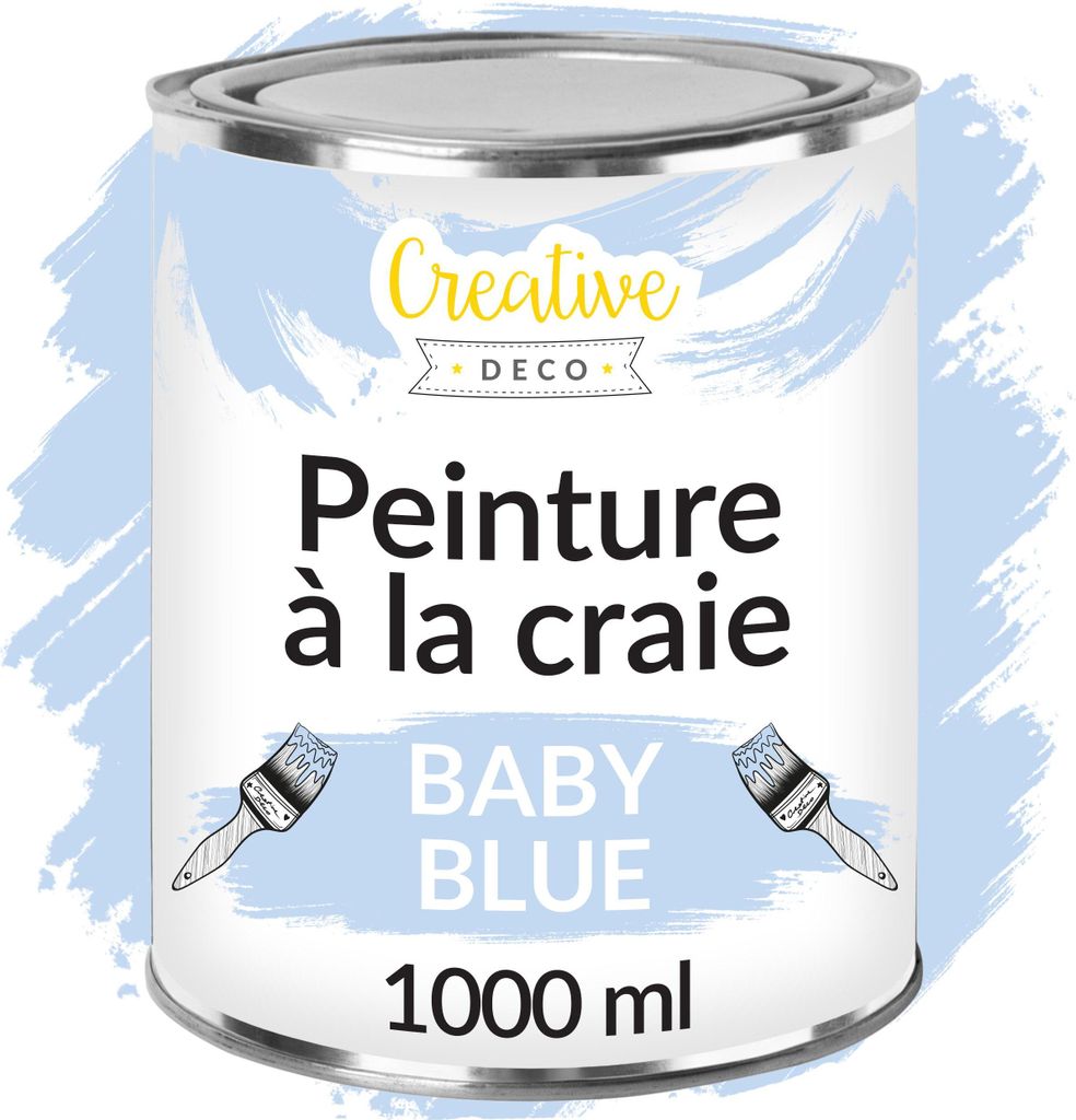 Creative Deco Peinture à la Craie Bleu Bébé 1L - Mat et Image du produit 