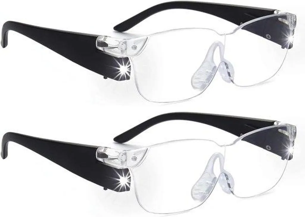 Lot de 2 loupes lunettes grossissement 160% pour travaux manuels précis