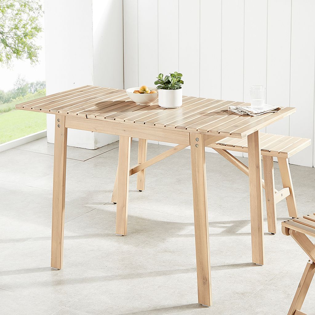 riess-ambiente Outdoor Balkontisch BALI 110cm natur hell Produktbild 