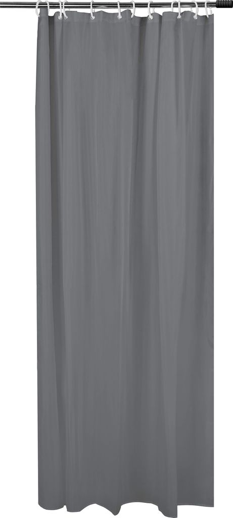 SEPIO Duschvorhang 180x200 cm Grau , Wasserdichter Duschrollo aus Stoff mit Einheitlicher, Dauerhafter Farbe, für Badezimmer