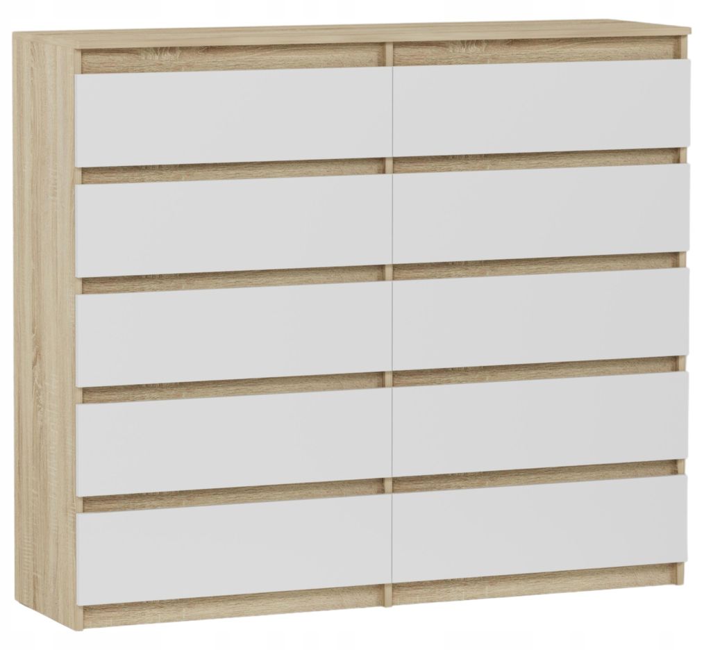 Komoda 160 cm 10 zásuvek skříňka FRAMIRE R-160-S10 sonoma Obrázek produktu 