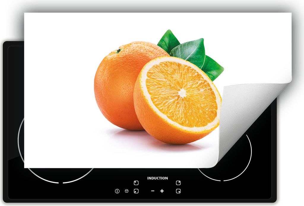 DarHaus Herdabdeckplatte 90x52 cm Anti Rutsch Matte Aufrollbar, Orange