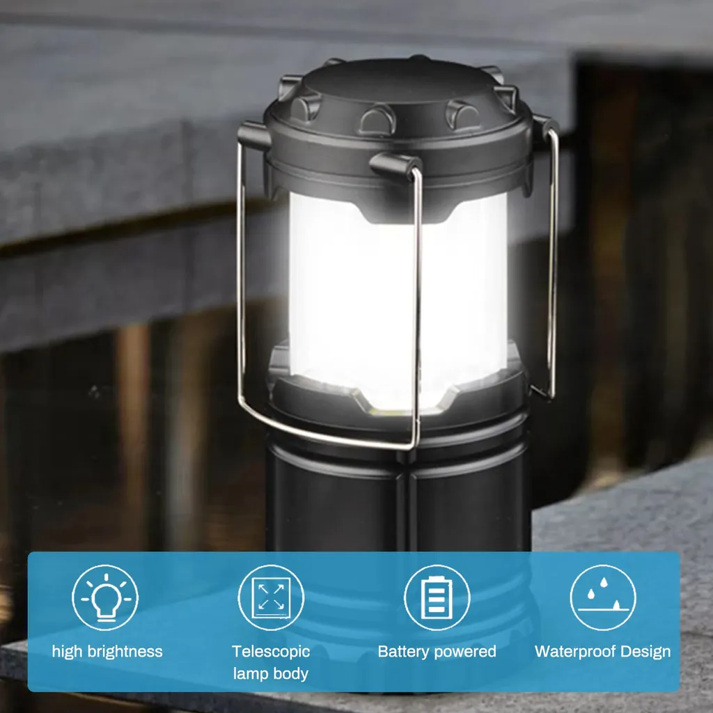 Auraglow Outdoor-Campinglaterne – 2 Stück, Superhell, 150 Lumen, Mit Haken Und Magnetischer Basis, 3 Helligkeitsstufen