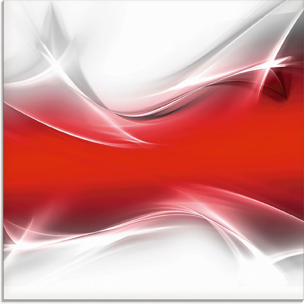 ARTland Glasbild Kreatives Element Rot für Ihr Art-Design Größe: 30x30 cm