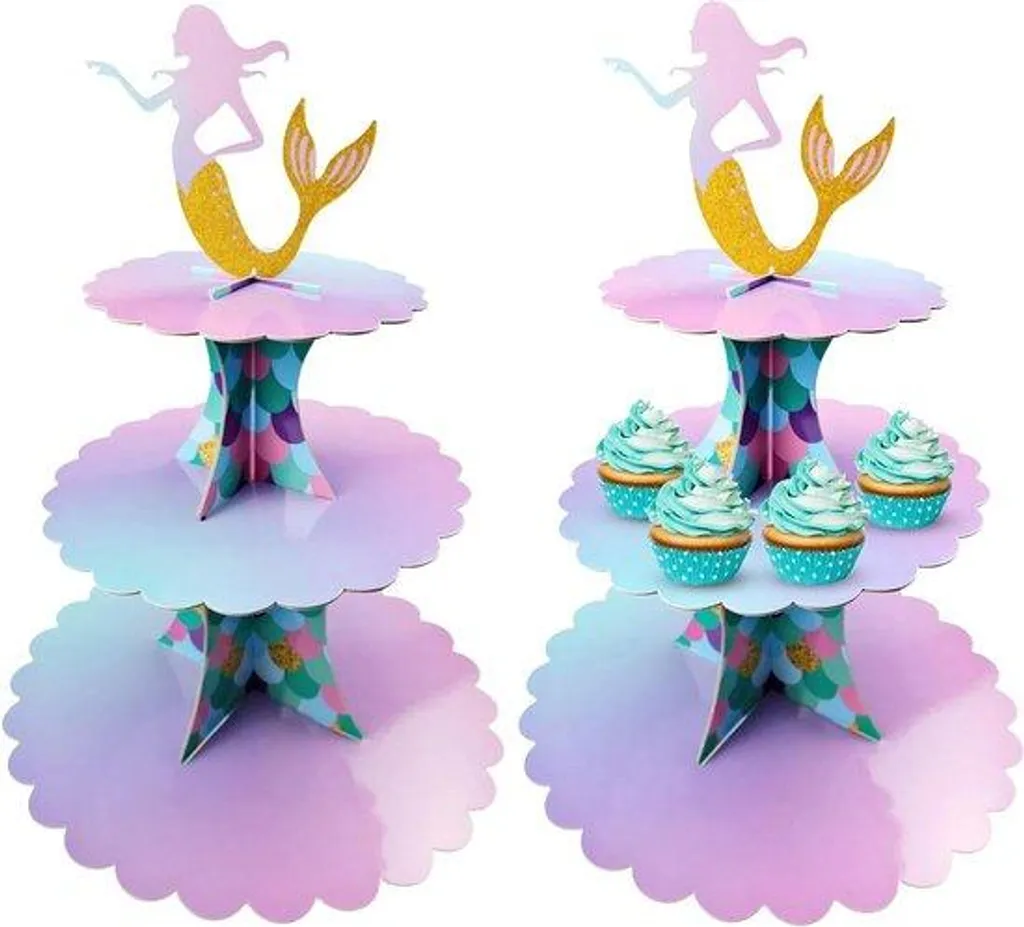 Présentoir à desserts sirène : sublimez votre buffet d'anniversaire