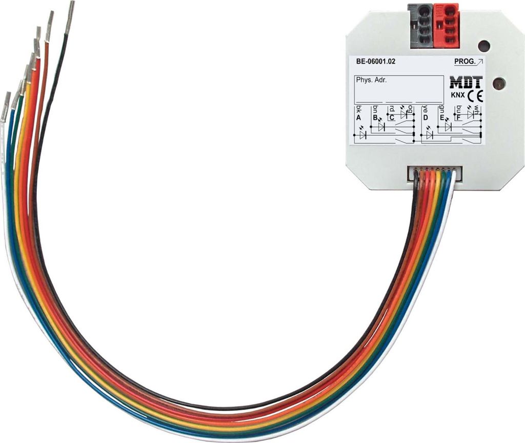 MDT KNX Tasterschnittstelle 6fach für potentialfreie Kontakte Up, 1 Stk.