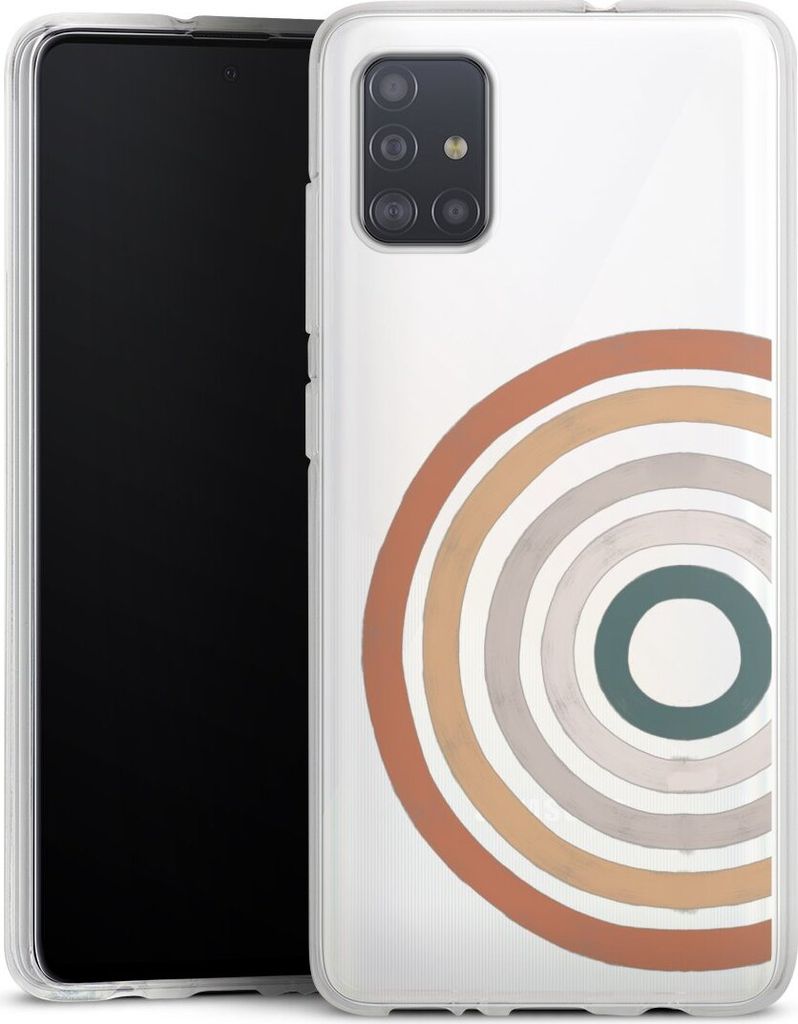 DeinDesign Handyhülle für Samsung Galaxy A51 Silikon Hülle Case Smartphone Schutzhülle Kreise Regenbogen Wasserfarbe