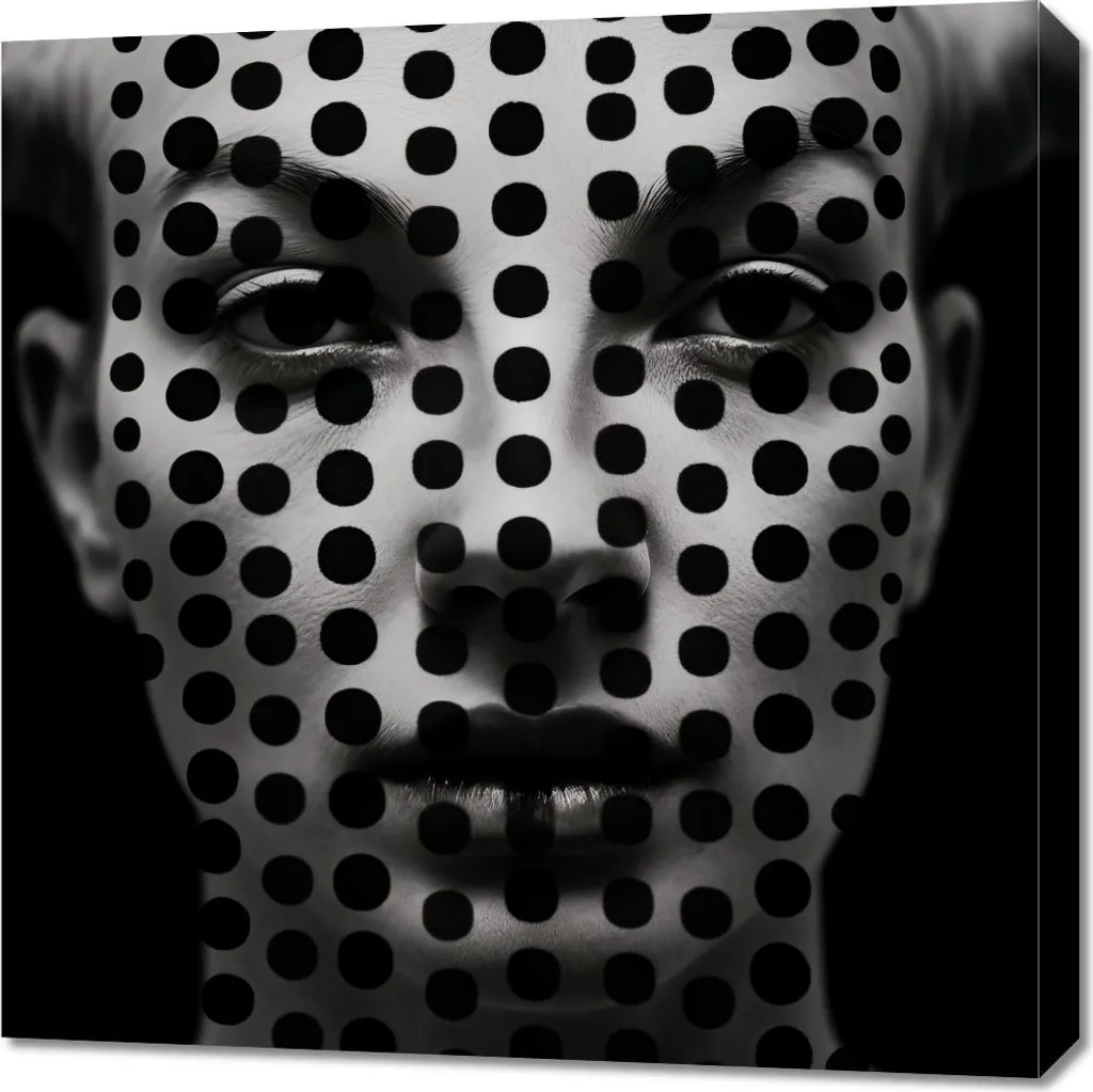 Tableau Salon Regard Perçant 70x70 cm - Ambiance Moderne et Design