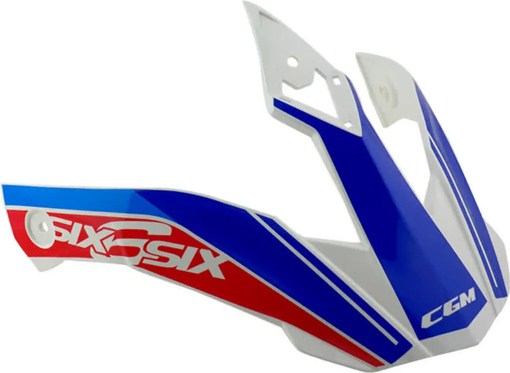 Casque CGM 666 TWIN Blanc Bleu Croix Rouge avec Visière Intégrée