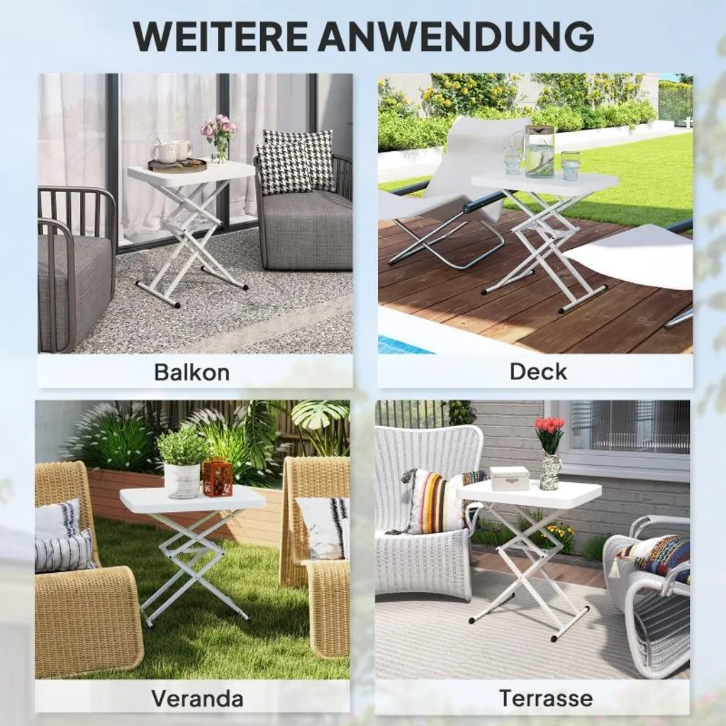 Table de balcon gain de place pliable - Solution jardin petits espaces - 7