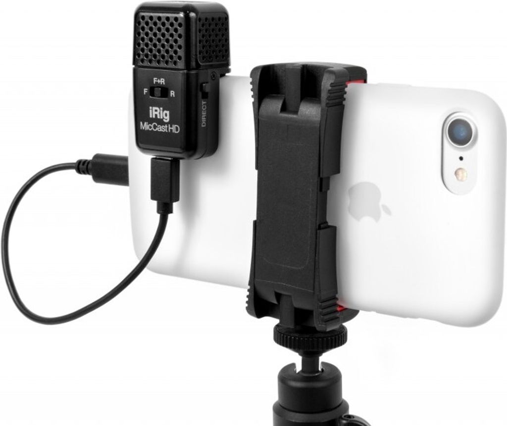 IK Multimedia iRig Mic Cast HD - Doppelseitiges digitales USB-Mikrofon mit integriertem Vorverstärker