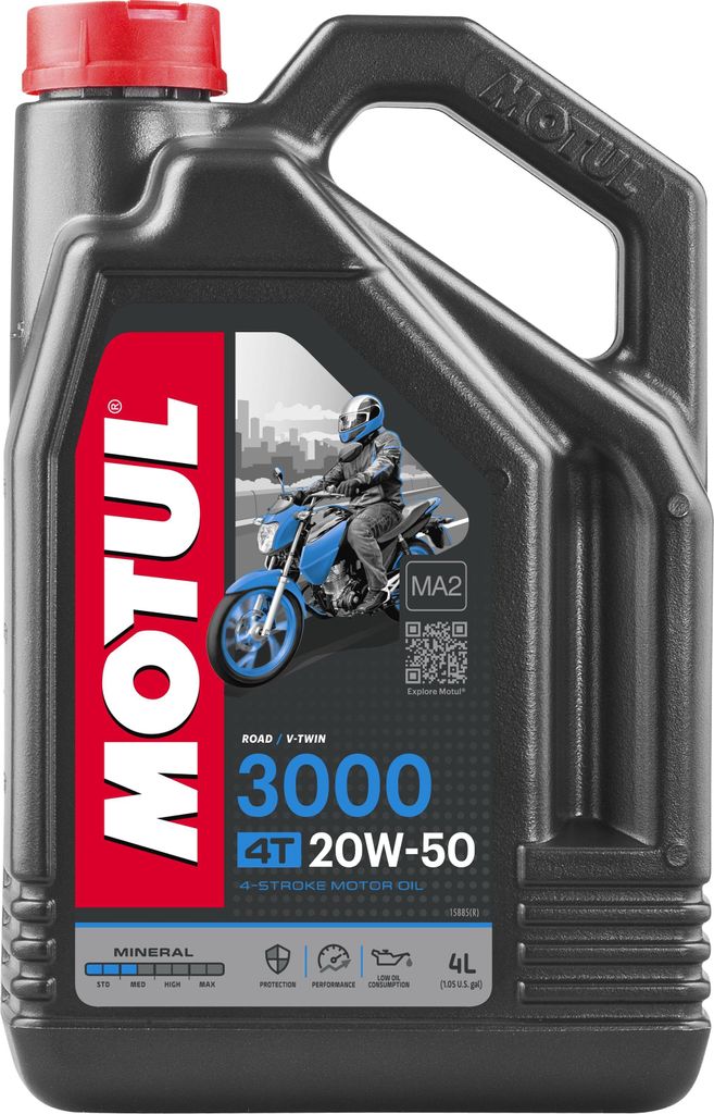 Motul Motoröl 3000 4T 20W50 4L (Mineralisch) Produktbild 