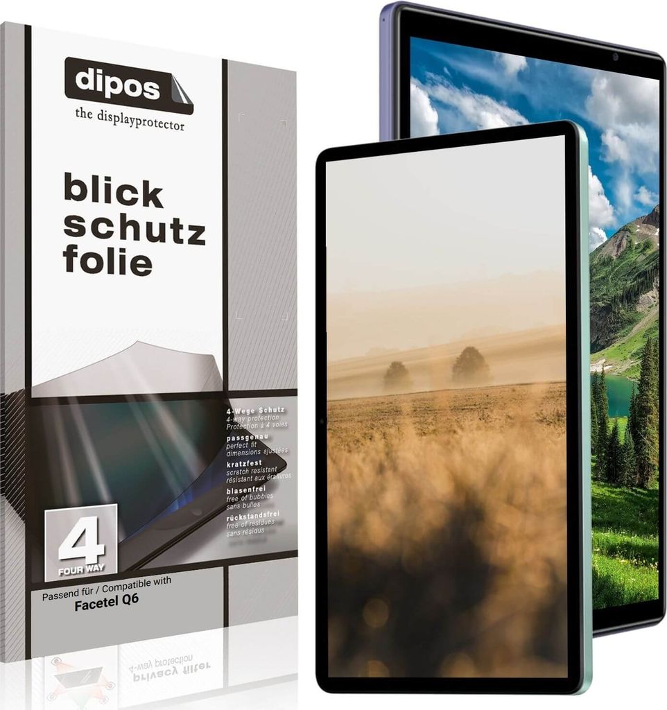 Blickschutzfolie für Facetel Q6 matt Schutzfolie Folie Display Schutz dipos