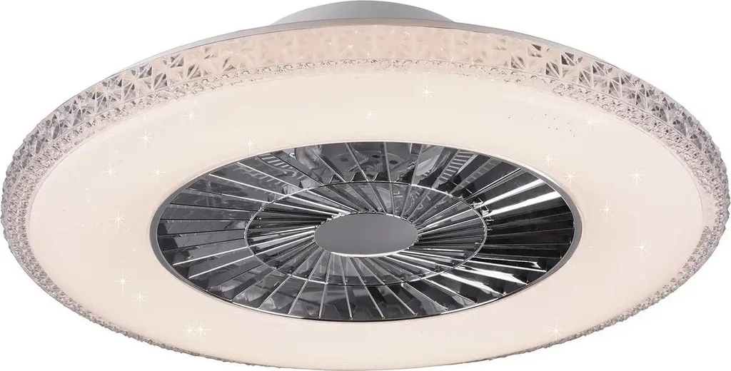 Ventilatore da soffitto con luce LED HARSTAD R62412106 argento Pilot RL