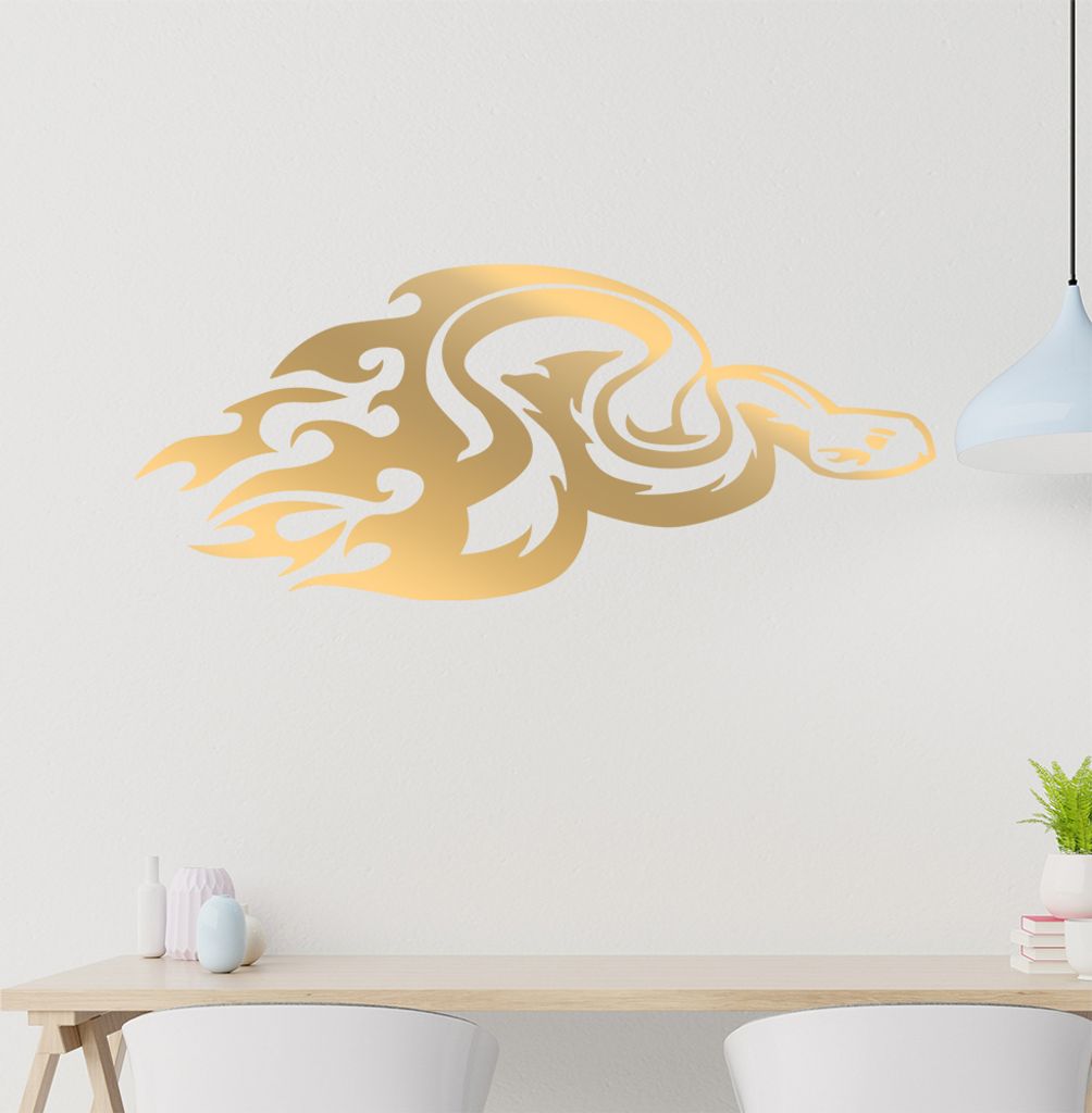 Tribal Schlange Wandtattoo in 6 Größen - Wandaufkleber Wall Sticker - Dekoration, Küche, Wohnzimmer, Schlafzimmer, Badezimmer