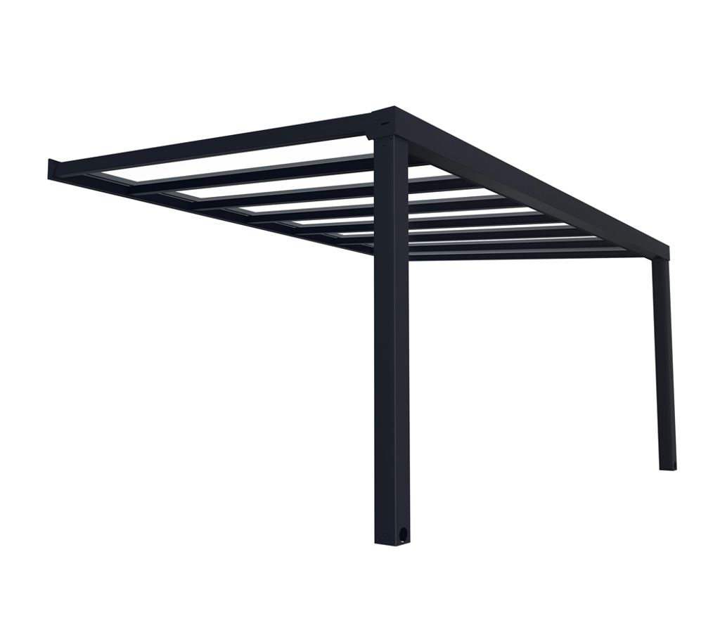 Palram - Canopia Aluminium Terrassenüberdachung Stockholm Anthrazit 341x515x324 cm