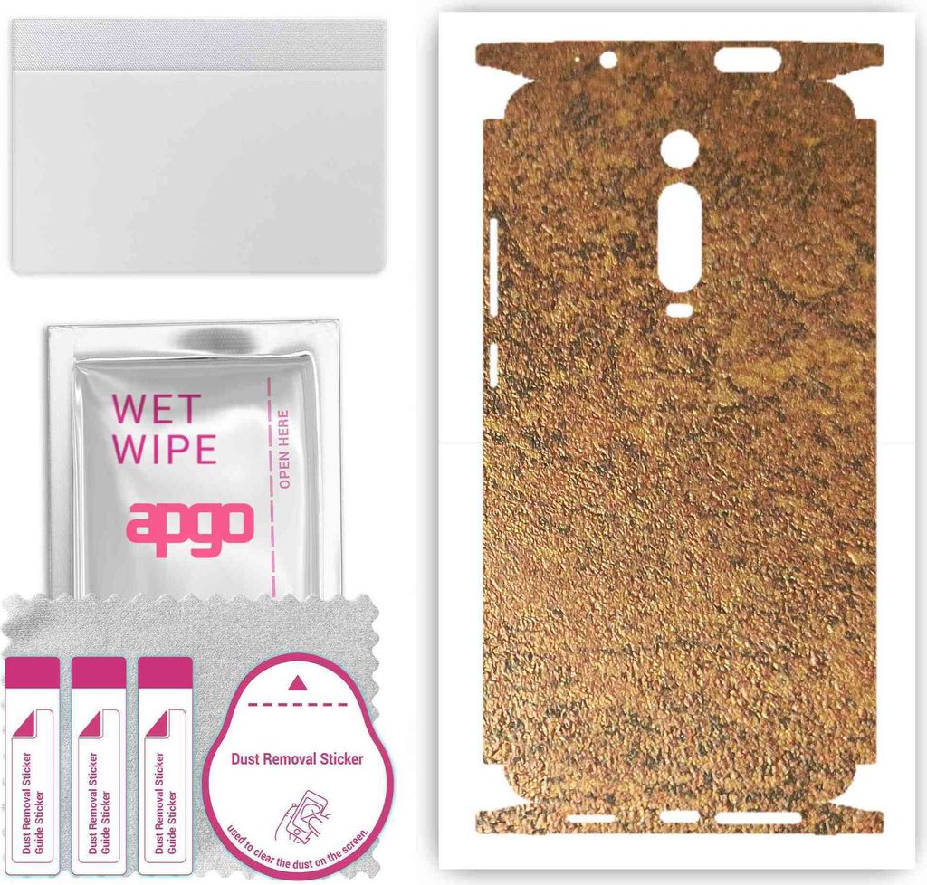 apgo Rückseite + Seiten Schutzfolie, Skin, kompatibel mit Xiaomi Mi 9T Pro, Hinten Displayschutzfolie aus Vinylfolie, kratzfest, einfache Montage ...