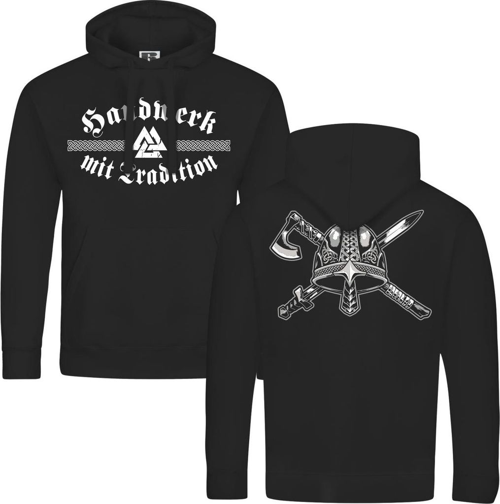 Herren Kapuzenpullover Wikinger Handwerk mit Tradition