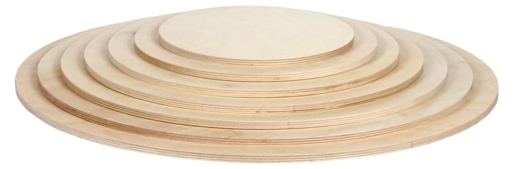 Rundes Pizzabrett aus Birkenholz, Flammkuchen- und Zwiebelkuchenbrett, Brettgröße: Ø 50 cm