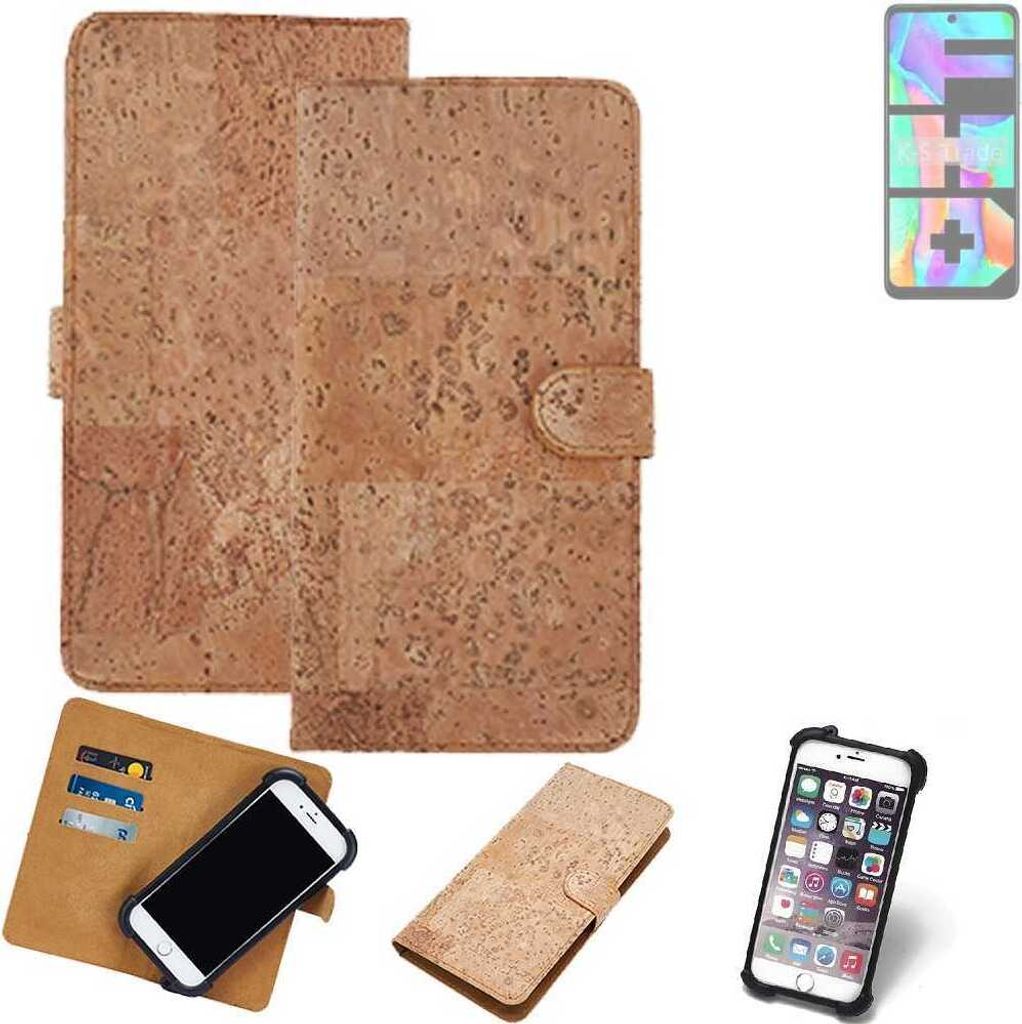 K-S-Trade Hülle kompatibel mit Infinix Hot 11 2022 Kork Handyhülle Cover Schutzhülle TPU Case Bumper in Hellbraun, (1x)