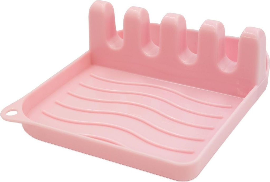 Intirilife Kochlöffelablage in Rosa - 14 x 12.5 x 4.8 cm - Halter für Kochutensilien und Topfdeckel, Besteckhalter