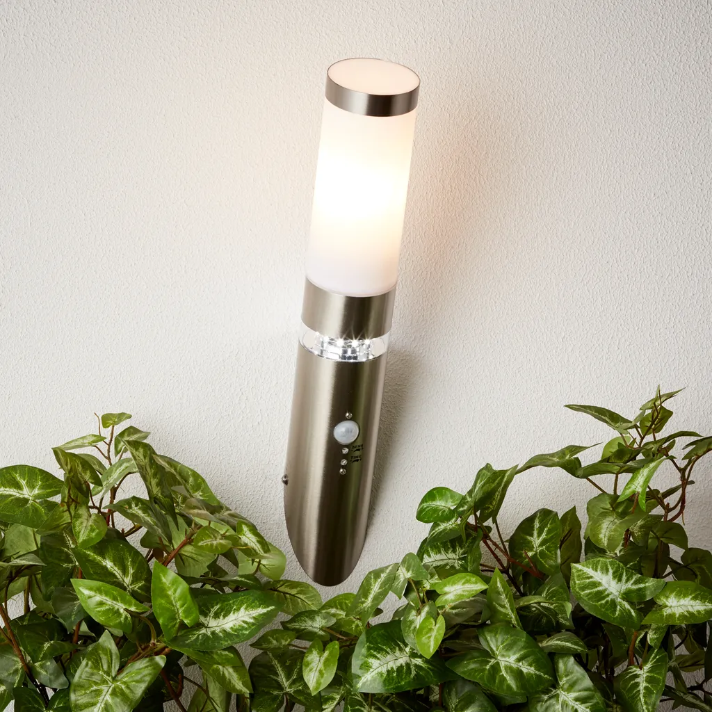 Offerta Applique Bole Acciaio Inox - Lampada Esterno con Sensore