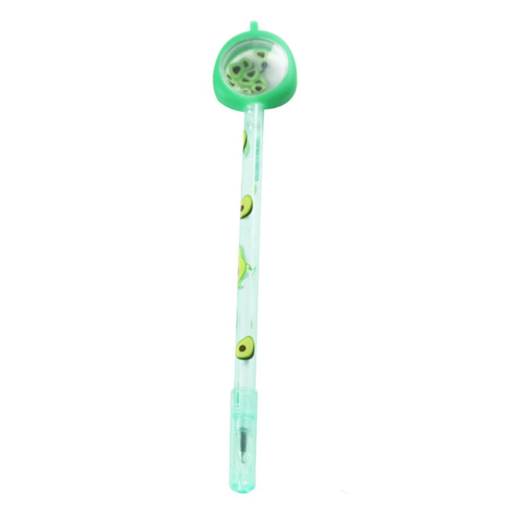 2pcs Gel Stift mit Deckel schnell Trocknen Schreiben fließend 3D -Cartoon -Fruchtform Schreibschule Vorräte-Blau