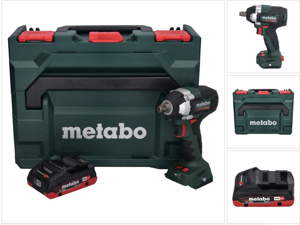 Metabo SSW 18 LT 300 BL Akku Schlagschrauber 18 V 300 Nm Brushless + 1x Akku 4,0 Ah + metaBOX - ohne Ladegerät