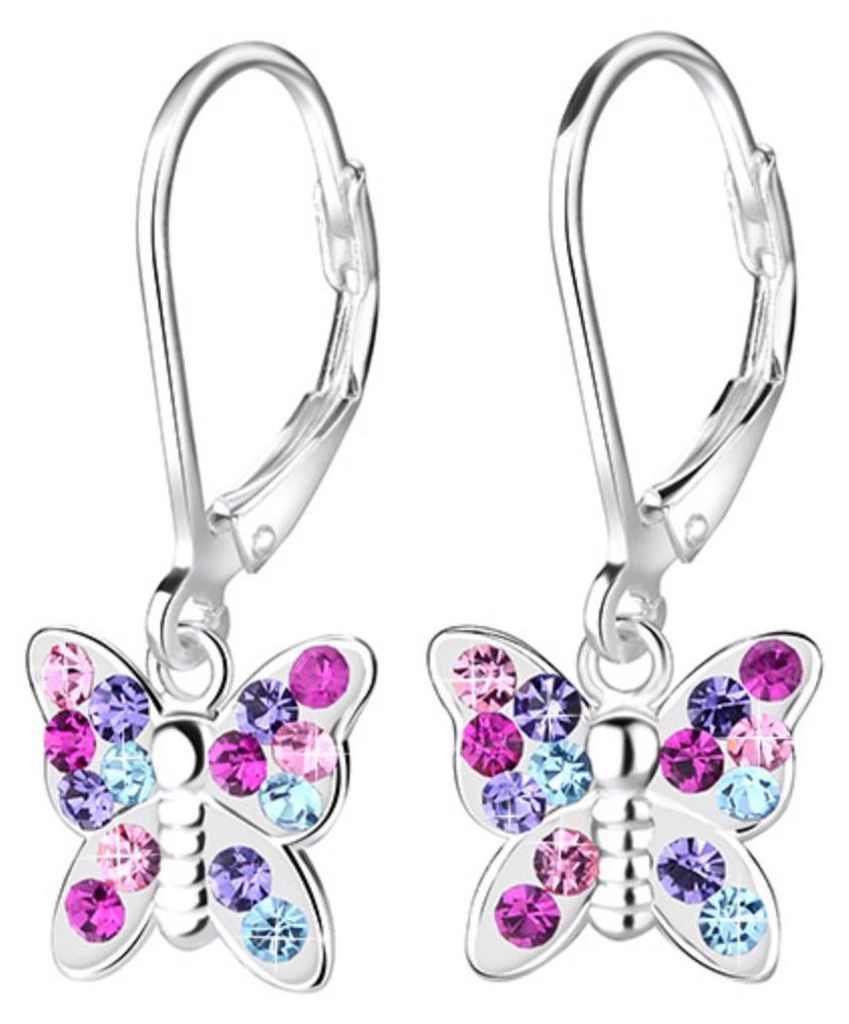 Ohrringe Silber 925 Kinder Ohrhänger „Schmetterling“ Produktbild 