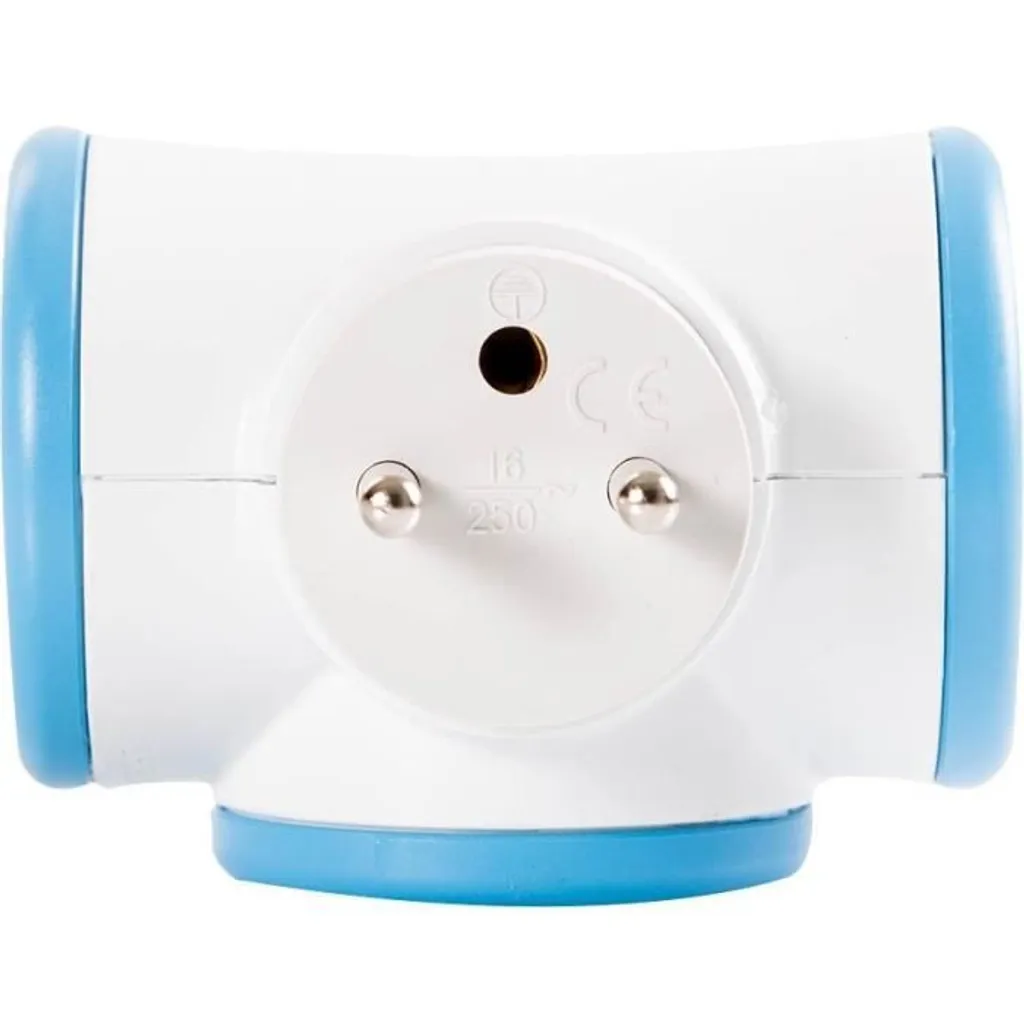 Triplite WATT & CO bleue orientable 3 prises pour bureau et cuisine