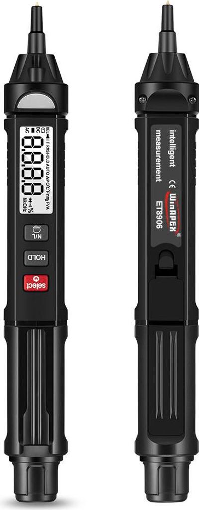 ET8906 1 Hz 10 MHz Großdisplay Hz 10 MHz Mini Tragbares Smart-Multimeter True RMS Digital 3 in 1 (Multimeter + Spannungsprüfer + Phasenfolgezähl...