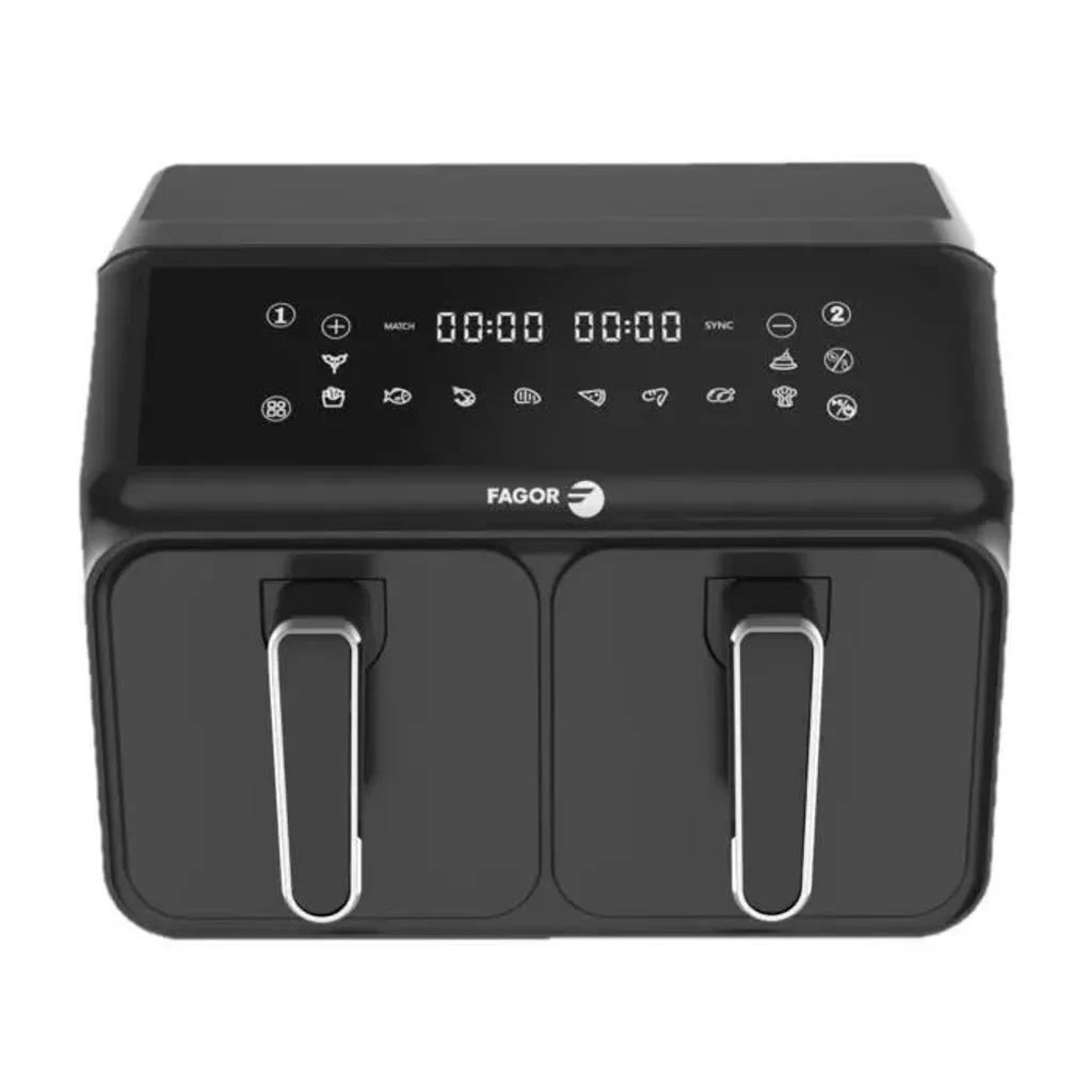 Friteuse à air chaud double bac 8 litres Fagor Airfryer 8 programmes