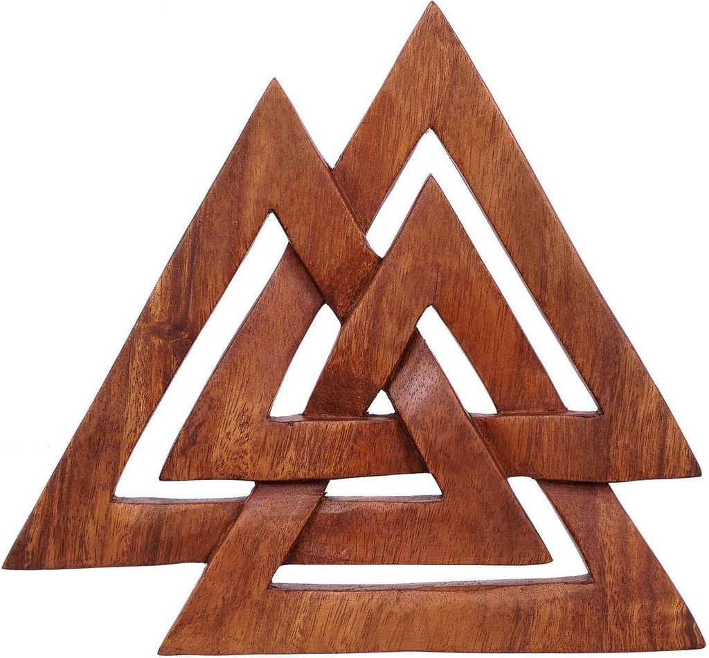 Wandbild Wandschmuck Deko Wotansknoten geschnitztes Ornament Holzbild