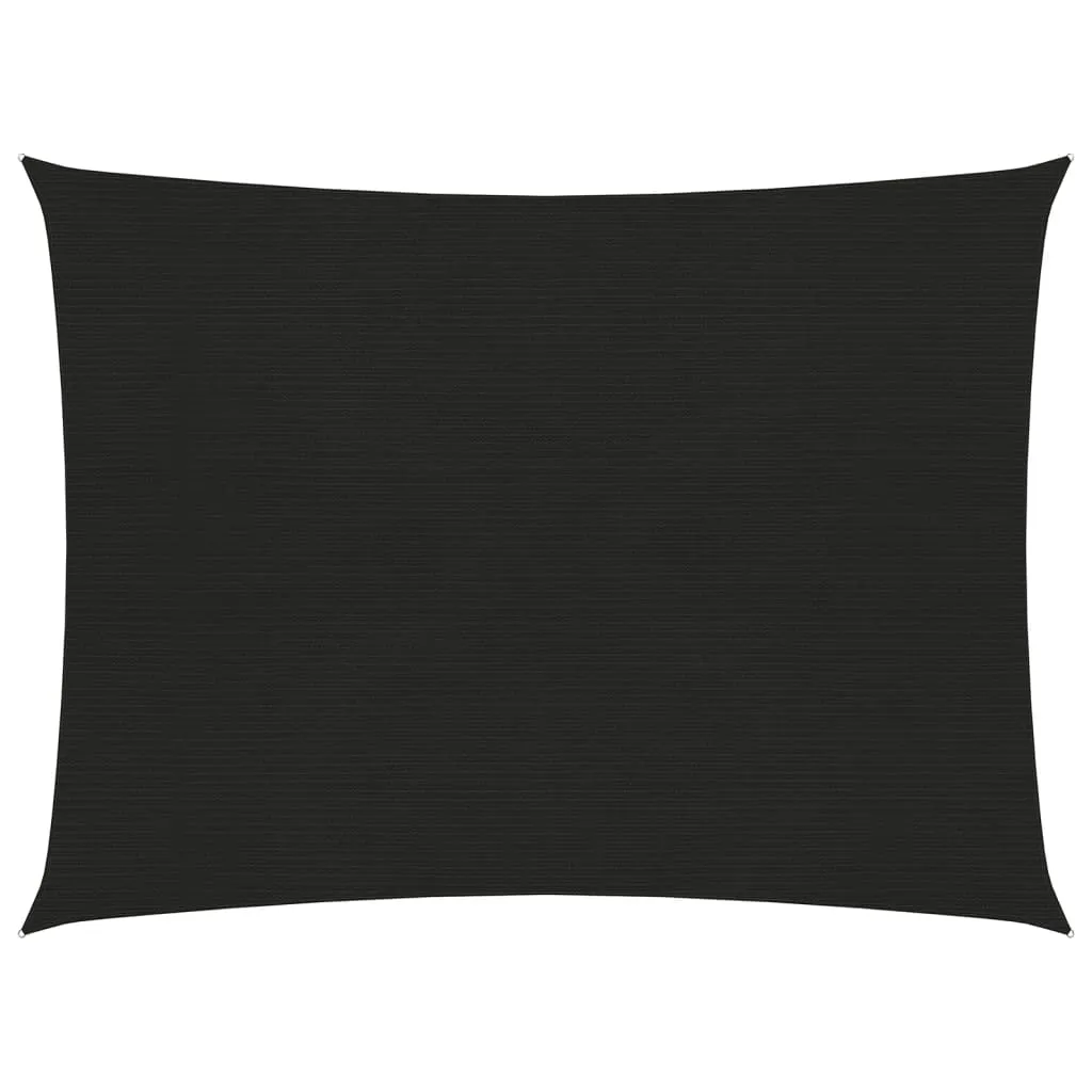 Tenda da Sole HDPE 2x3,5 m Nero - Protezione UV 90% The Living Store