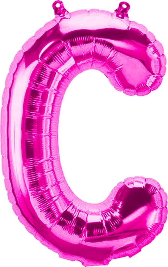 Folienballon Buchstabe C, pink, ca. 40 cm, für Produktbild 