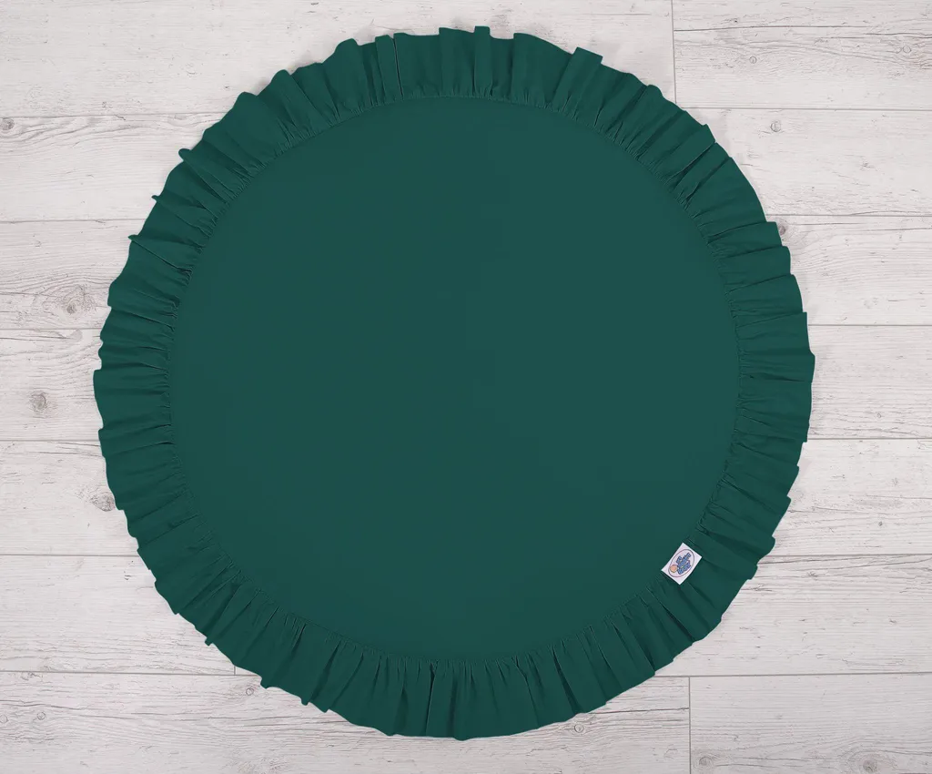 Ciel de lit bébé suspendu et tapis de jeu vert 100% coton Ökotex - 3
