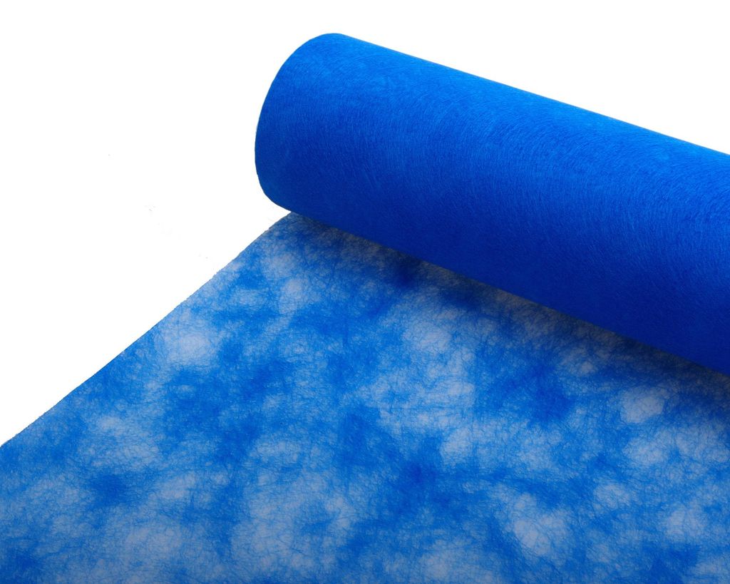 Sizocloud Tischläufer mittelblau 30cm 25 m + ca.100 Dekosterne gold