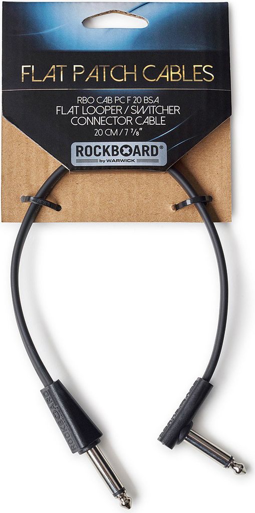 RockBoard Flat Looper/Switcher 0,2 m Gerade Klinke - Winkelklinke Patchkabel