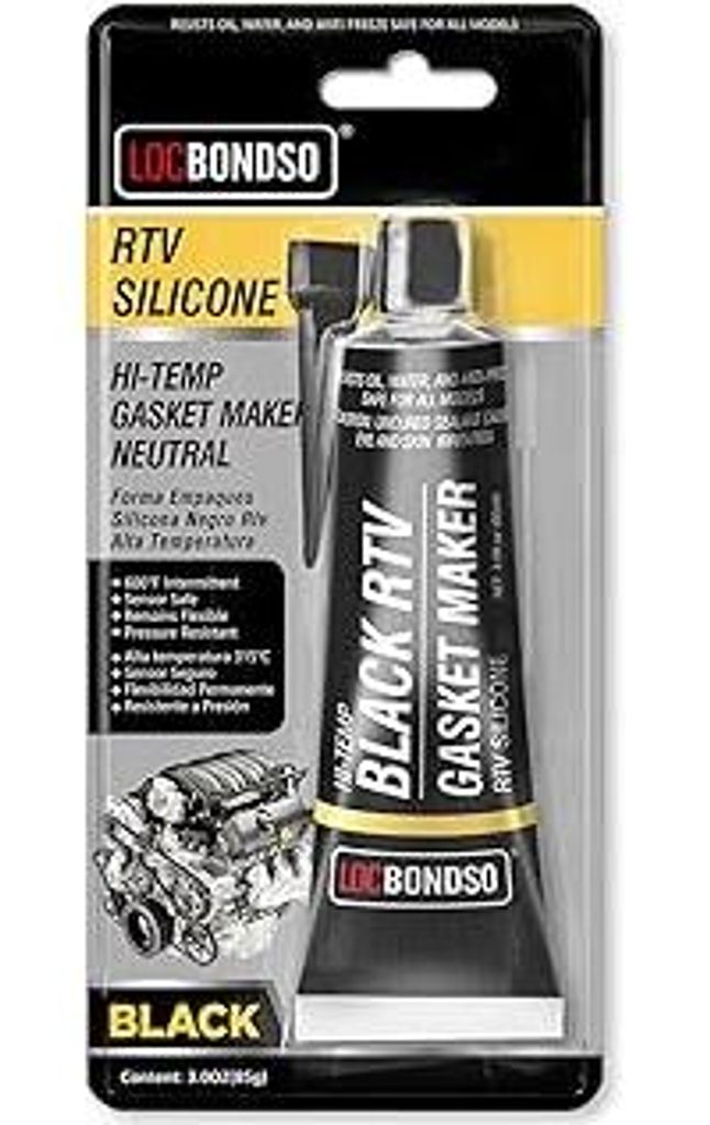 LOCBONDSO RTV Silikon Dichtmasse Motor Schwarz 85g- Benzinfeste, wasserdicht, Frostschutzbeständige Hitzebeständig dichtmittel für kfz Ölwanne ...